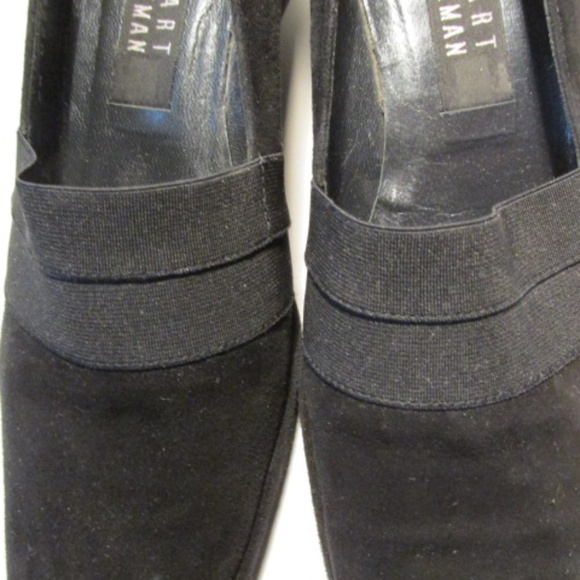 Black Stuart Weitzman Slip-on Platform Wedge Loafers, Size 8.5 - Picture 5 of 6